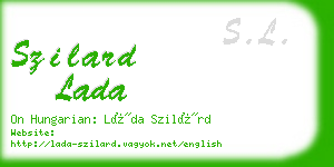 szilard lada business card